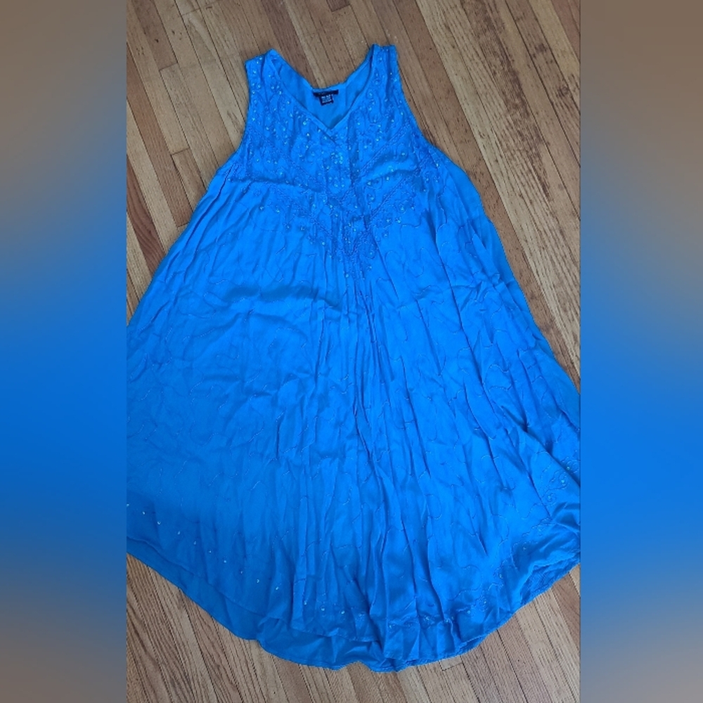 Rina Embroidered Sequin  Sundress one Size